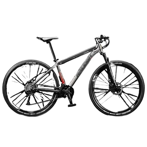 Mountain Bike : KOWMzxc Bikes for Men 29 Inch Shock Absorber Mountain Bike Aluminum Alloy Bicycle Female and Male 33 Variable Speed Road Bike (Color : Gray, Size : 29inch 24speed)