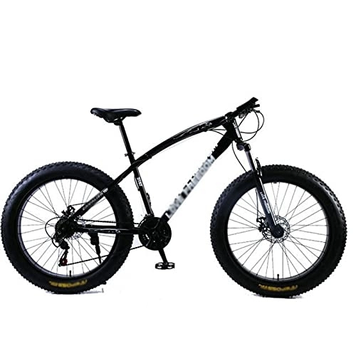 Mountain Bike : Mens Bicycle Mountain Bike Fat Tire Bikes Shock Absorbers Bicycle Snow Bike (Color : Green) (Black)