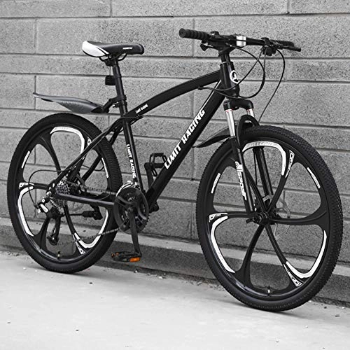 Mountain Bike : Mountain Bike, Full Suspension MTB with Double Disc Brake, Thickened Carbon Steel Frame, Country Gearshift Hard Tail Mountain Bicycle, Black 27 speed, 24 inches