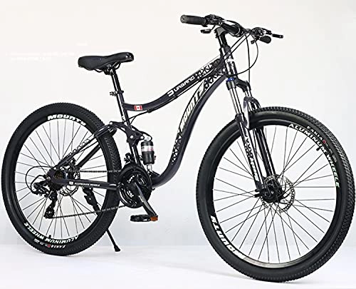 Mountain Bike : SHUI Mountain Bike, 24, 26, 27.5, 29in Hardtail Mountain Bike for Boys, 21-Speed black-29-Inch