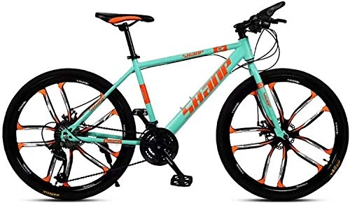 Mountain Bike : Smisoeq Rural 24 / 26 inch double disc mountain bike, mountain bike rural adult bicycle shift hard tail mountain bikes, steel adjustable seat (Color : 24stage shift, Size : 26inches)