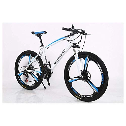 Mountain Bike : Tokyia Outdoor sports 26" Mountain Bicycle with Suspension Fork 2130 Speeds Mountain Bike with Disc Brake, Lightweight HighCarbon Steel Frame bicycle (Color : White)
