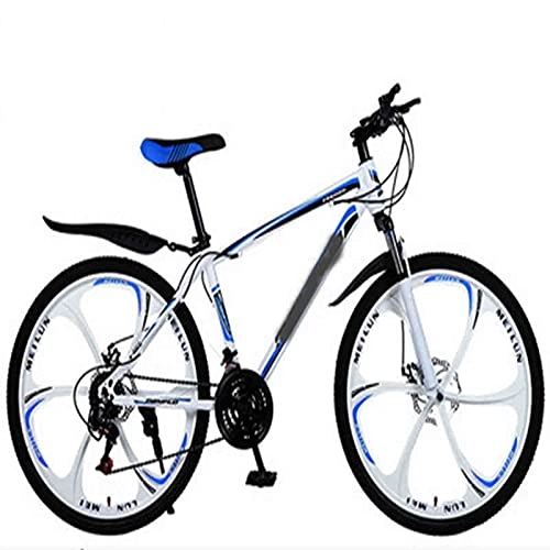 Mountain Bike : WXXMZY 26 Inch 21-30 Speed Mountain Bike | Male And Female Adult Bicycle Mountain Bike | Double Disc Brake Bicycle Mountain Bike (Color : A, Inches : 24 inches)