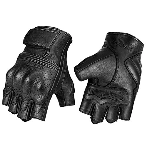 Mountain Bike Gloves : Cycling Gloves XYBB Goat Leather Cycling Gloves For Motorcycle Durable Motocross Bicycle Finger Gloves Summer Men Mtb Bike Gloves S Black
