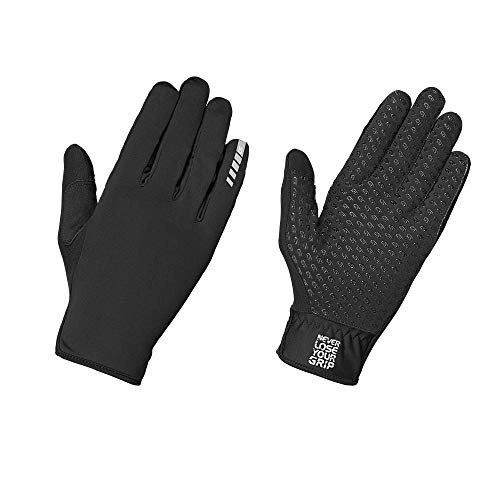 Mountain Bike Gloves : GripGrab Unisex's Raptor Professional Full-Finger Un-Padded Winter MTB Race Gloves Anti-Slip Off-Road Cycling Mountain-Bike Cyclocross, Black, 2X-Large