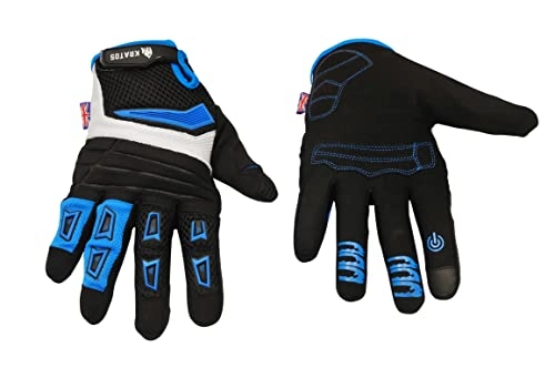 Mountain Bike Gloves : KRATOS Cycling Gloves Touchscreen Biking Gloves - Full Finger Mens Mountain Bike Gloves with Gel Padded Palm for Road Bike, BMX, MTB Gloves / Unisex for Men Women Teen Kids
