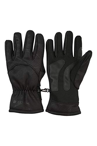 Mountain Bike Gloves : Mountain Warehouse Extreme Waterproof Gloves - Water Resistant - For Skiing & Snowboarding Dark Grey M