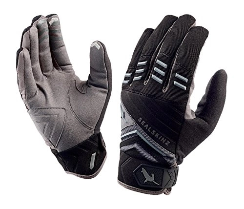 Mountain Bike Gloves : SealSkinz Windproof & Breathable Mountain Biking Gloves, Black, S