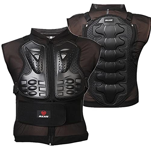 Protective Clothing : Motorcycle Jacket Motocross Sleeveless Armor Chest and Back Protection Vest Breathable Body Protective Clothing for Cycling Mountain Bike Skateboard Roller Skating Outdoor Sports Guard Gear (M)