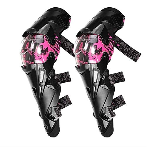 Protective Clothing : Mtb Knee Pads Durable Comfortable Knee Pads Adjustable Long Leg Sleeve Gear Crashproof Antislip Protective Shin Guards Collision Avoidance Knee Sleeve For Motorcycle Mountain Biking ( Color : Pink )