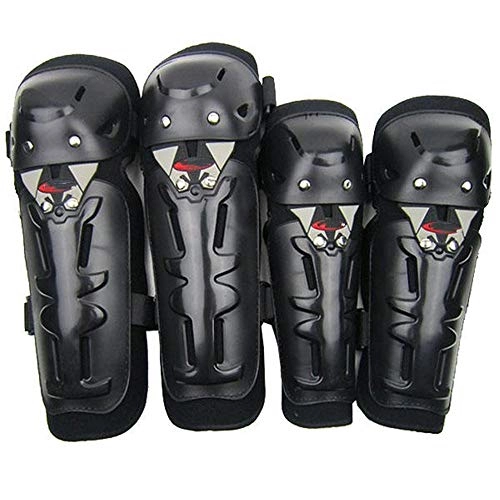 Protective Clothing : Non-slip Motorcycle Motor Cycling Off Road Knee Elbow Guards Pads Black Knee Sleeve (Color : Black, Size : One size)