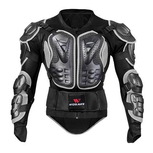 Protective Clothing : San Qing Bmx Body Armor Wosawe Motocross Protective Jacket Mountain Bike Outdoor Protection Long Sleeve Armor Jacket, Black M L XL 2XL 3XL, Black, L