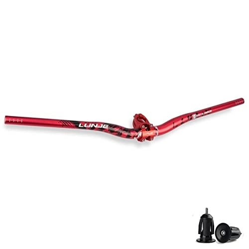 Mountainbike-Lenker : DFNBVDRR MTB Riser Lenker 31.8mm*720 / 780mm Extra Langer Lenker Steigung 30mm Aluminium-Legierung DH XC-Fahrradlenker Mit Lenkerendstopfen Und Vorbau (Color : Red, Size : 780mm)