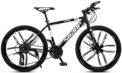 Mountainbike : BECCYYLY Mountainbike Mountain Bike, 24 / 26 Zoll Doppelscheibenbremse, Erwachsene MTB Land Gearshift Fahrrad, Hardtail Mountainbike mit verstellbarem Sitz Carbon Steel, Fahrrad