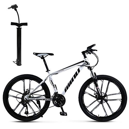 Mountainbike : CXQ 26 Zoll Mountainbike Fahrrad, Mountain Sport Bike, Langlaufrad mit 30-stufigen integrierten Rädern zur Geschwindigkeitsänderung Für Erwachsene beim Pendeln / Reiten im Freien, White Black