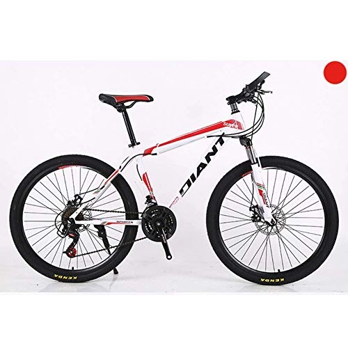 Mountainbike : JF-Xuan-Fahrrad Outdoor-Sport Unisex Mountainbike, Vorderachsfederung, 2130 Geschwindigkeiten, 26inch Räder, 17inch HighCarbon Stahlrahmen mit Doppelscheibenbremsen (Color : Red, Size : 21 Speed)