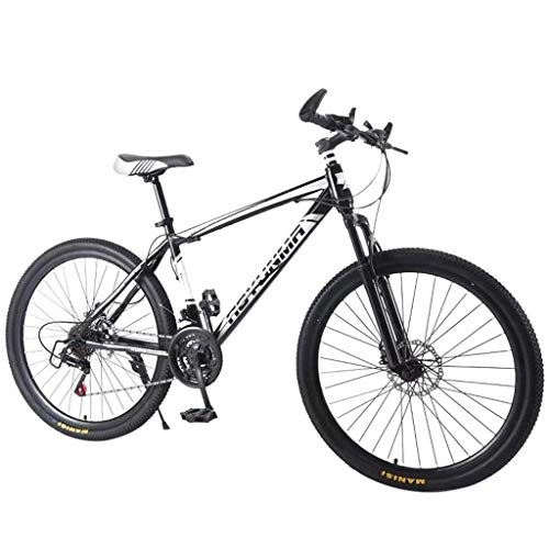 Mountainbike : Mountainbikes 26 Zoll, Kohlenstoffstahl Shimano 21 Geschwindigkeit Fahrrad Vollfederung MTB Scheibenbremsen Hardtail MTB Bike Mädchen-Fahrrad (Weiß)
