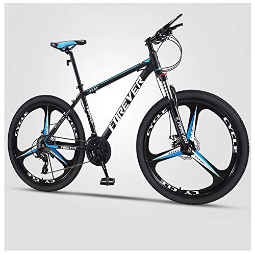 Mountainbike : QMMD 24 Zoll MTB, Erwachsenen Mountainbike, Rahmen aus Kohlenstoffstahl Fette Reifen Fahrrad, 21-24-27-30-Gang Mountainbike, Herren 4 Farben Hardtail MTB, G 3 Spoke, 30 Speed