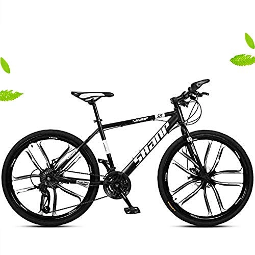 Zusammenklappbares elektrisches Mountainbike : Bike 26 Zoll Folding Fat Tire Schnee-Fahrrad Mountainbikes, 21 / 24 / 27 / 30 Spee, Doppelscheibenbremse Fahrrad, Schwarz, 21 Spee