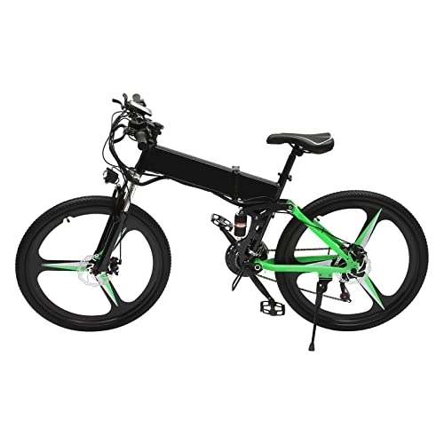 Zusammenklappbares elektrisches Mountainbike : Futchoy 26'' Elektrofahrrad, Klappfahrrad mit LCD Display, 21 Gang Mountain E-Bike