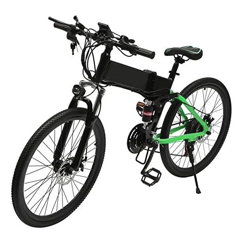 Zusammenklappbares elektrisches Mountainbike : WUPYI2018 26 Zoll LCD Elektrofahrrad Klapprad, E Bike Mountainbike für Herren Damen, Electric Bike mit 10.8Ah Batterie, 21-Gang-Getriebesystem, Speichenmotor