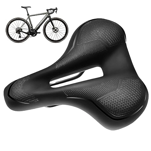 Seggiolini per mountain bike : Bicycle Seat Cushion, Waterproof Padded Cushion Seat for Road, Universal Spinning Bikes Accessory for Women, Men, and Kids for Road, City, Mountain