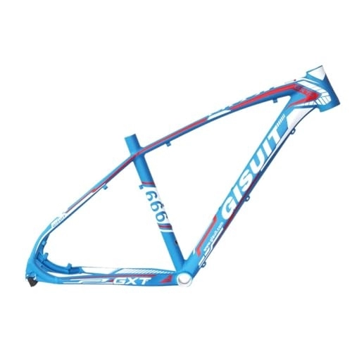 Cuadros de bicicleta de montaña : ZFF Cuadro De Bicicleta De Montaña 26er Aleación De Aluminio 17'' MTB Marco Freno De Disco QR Cuadro XC Enrutamiento Interno (Color : Blue-Red, Size : 17'')