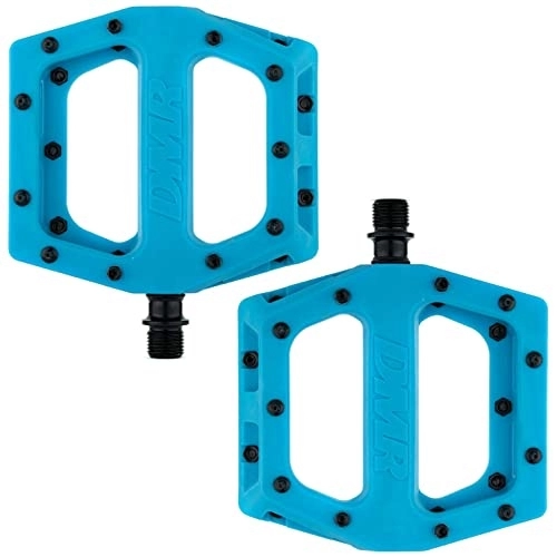 Mountain Bike Pedal : Dmr V11 Flat Mountain Bike Pedals - Blue / Black, Steel Axle / Pair Lightweight Nylon Composite Plastic MTB Cycling Part Downhill Freeride Ride Trail Dirt Jump Cycle Wide Platform Tuneable Pin Grip