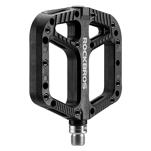 Mountain Bike Pedal : Non-Slip Bicycles Pedals Large Platform Sealed Bearing 9 / 16'' Thread Mountain Bike Pedals Nylon Lightweight Bike Pedals Bike Pedals Mountain Bike Nylon Bike Pedals Bike Platform 9 / 16 Bike Pedals