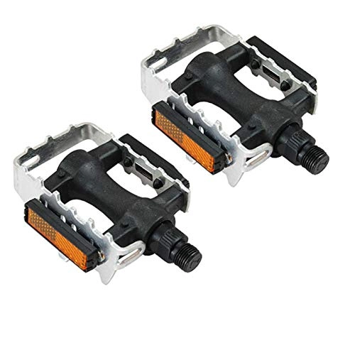 Mountain Bike Pedal : qjbh1 Bicycle Pedals Can Drive Safely And Reduce Foot Fatigue. Bicycle Mountain Bike Bicycle Pedals (Color : Black+White)