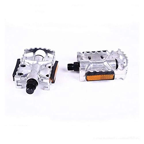 Mountain Bike Pedal : qjbh1 Mountain Bike Pedal Non-slip Suitable For Road Fixed Gear Mountain Bike Bicycle Accessories (Color : Silvery)