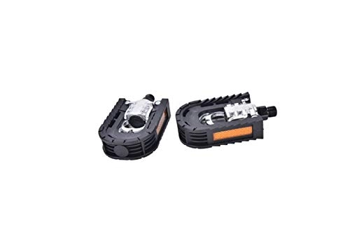 Mountain Bike Pedal : qjbh1 Mountain Bike Pedals Folding Pedals Are Easy To Retract The Pedals, Used For Road Mountain Bike Racing Bicycle Parts (Color : Black)