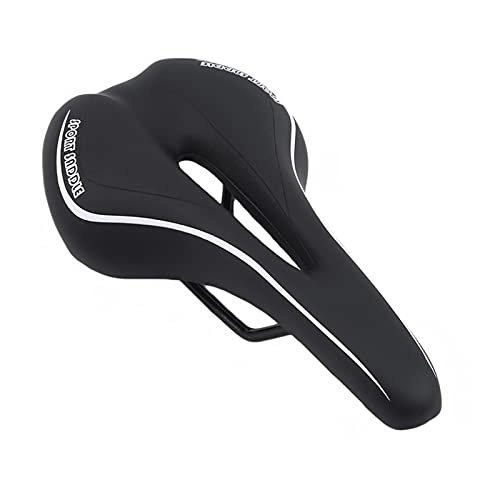 Mountain Bike Seat : MeeyI Bicycle MTB Saddle Cushion Bicycle Hollow Saddle Cycling Road Mountain Bike Seat Bicycle Accessories (Color : Black)