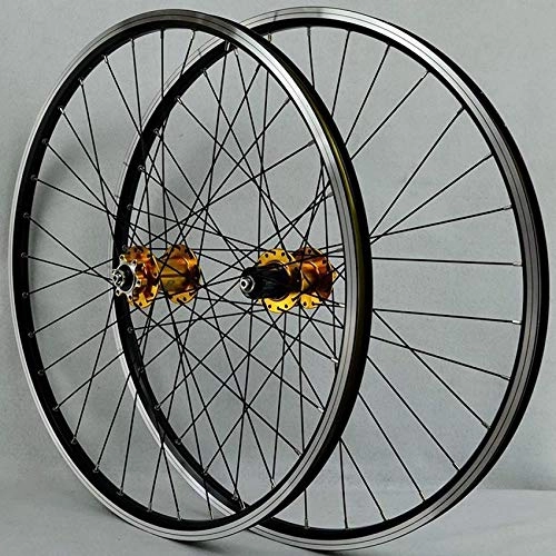 Mountain Bike Wheel : 26 inch Double Wall Mountain Bike Wheels Aluminum Alloy Disc / V Brake Cycling Bicycle Wheels Front 2 Rear 4 Palin 32 Holes 7-11 Speed Freewheel