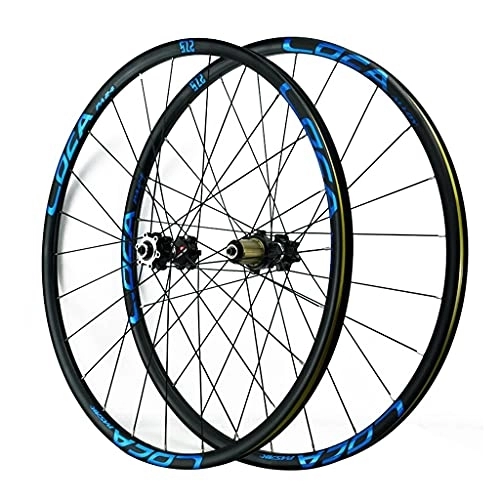 Mountain Bike Wheel : Bicycle Mountain Bike Wheels 26 / 27.5 / 29 Inch Quick Release Ultralight Aluminum Alloy Rims Wheelset Disc Brake Front and Back Wheels 8 9 10 11 12 Speed (Blue 29in)