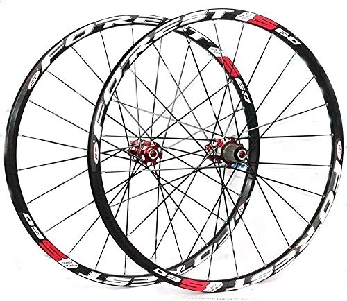 Mountain Bike Wheel : BUYAOBIAOXL Wheels Mountain Bike Wheelset Bike Wheel, Mountain Bike Front Rear Set Rim Disc Bicycle 26 / 27.5 inch Pull Straight 5 Bearing Accessories Equipment Aluminum Alloy