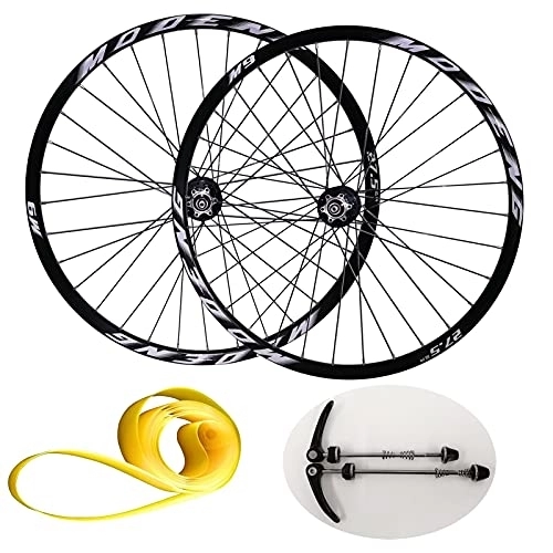 Mountain Bike Wheel : LvTu MTB Disc Brake Bicycle Wheelset 26 27.5 29 inch, Aluminum Alloy Mountain Bike Wheel Set compatible 8 / 9 / 10 / 11 Speed Cassette for 1.25~2.25" Tire (Color : White, Size : 27.5 inch)