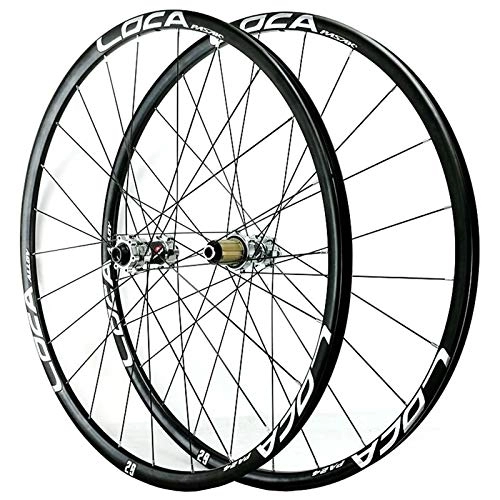 Mountain Bike Wheel : Mountain Bike Wheelset For 26 / 27.5 / 29 In Rim Disc Brake Front & Rear Wheel Thru?axle 24H 8 / 9 / 10 / 11 / 12 Speed Flywheel (Silver 27.5in)