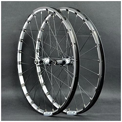 Mountain Bike Wheel : VPPV 26 Inch 27.5”29er Mountain Bike Wheels Double Wall Aluminum Alloy 24 Holes Quick Release MTB Rim Wheelset for 7 8 9 10 11 Speed Disc Black (Size : 29 INCH)