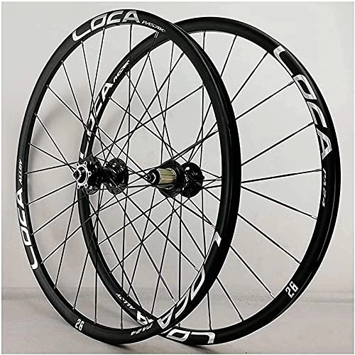 Mountain Bike Wheel : ZECHAO 26 / 27.5 / 29 in Mountain Bike Wheelset, Disc Rim Brake 7-12 Speed Sealed Bearings Hub Quick Release 24 Holes Rear Front Wheel Wheelset (Size : 27.5inch)