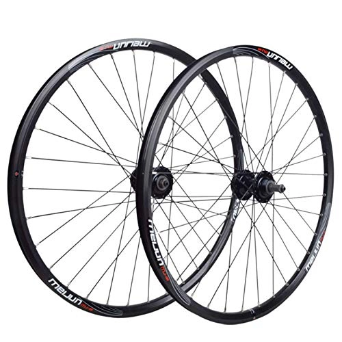 Mountain Bike Wheel : ZNND 20 / 26 Inch Bicycle Wheelset, Double Wall Wheel Set Aluminum Alloy V / disc Brake Mountain Bike Rotary Hub (Color : Disc brake-b, Size : 26in)