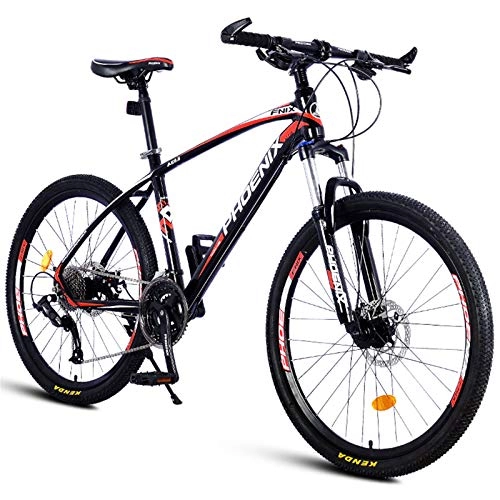 Vélo de montagnes : MOLINGXUAN Vélo Micro-Turn 27 Vitesses VTT Mâle Et Femelle Cool AG8.6 Frein À Disque Jante 26 Pouces Noir Rouge, 26 inches