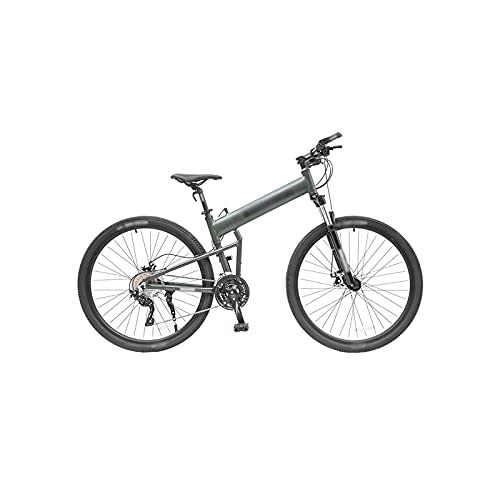 Vélos de montagne pliant : TABKER Vélo Alliage d'aluminium Pliant VTT de Montagne 29 "30Speed ​​Adulte Disque de Pression d'huile de Routes Frein à Disque pour Hommes et Femmes (Color : Green)