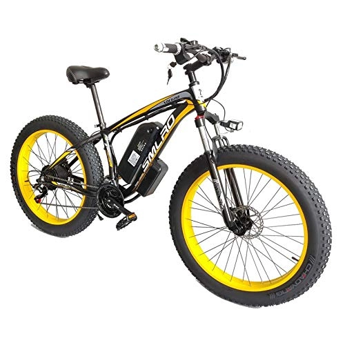 Vélos de montagne électriques : MOLINGXUAN VTT électrique, Batterie Lithium Neige 26 Pouces Vélos X 17 Pouces 48V13AH Plage vélo électrique Moto électrique, D