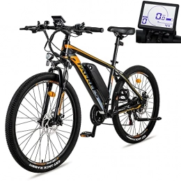 HFRYPShop Mountain bike elettriches Bici Elettrica 250W Mountain Bike Elettrica per 26 Pollici, Batteria Rimovibile 36V / 10.4AH, Shimano 21 velocità, Fino a 25 km / h, 40-90 km (black)