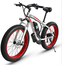 WJSWD Mountain bike elettriches Bici elettrica, Bici elettrica Montagna for adulti, 500W 26 '' Fat Pneumatici Bicicletta elettrica con rimovibile 48V 15AH agli ioni di litio, 27-Speed ​​Gear Shifter - All Terrain Ebike Batteria al l