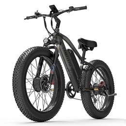 Kinsella Bici Bicicletta elettrica All-Terreno a doppio motore Lan ke leisi MG740PLUS anteriore e posteriore(Grey)