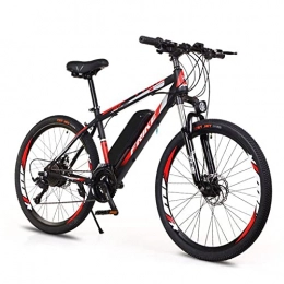 FRIKE Mountain bike elettriches FRIKE Biciclette Elettriche, Biciclette Elettriche per Adulti, Mountain Bike Elettriche, Biciclette Elettriche da 26 '' per Adulti, Bicicletta Elettrica E-Bike, 21 velocità(Color:Rosso)