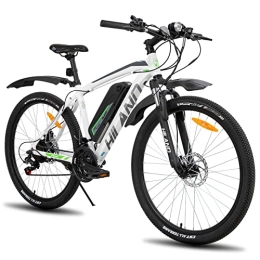 ROCKSHARK Mountain bike elettriches HILAND - Bicicletta elettrica da 27 pollici, con motore BAFANG da 250 W, per uomo e donna, cambio Shimano a 21 marce, freno a disco, forcella ammortizzata con batteria al litio da 36 V, 10, 4 Ah