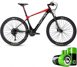 LEFJDNGB Mountain bike elettriches LEFJDNGB Bici di Montagna elettrica Ibrida motoslitta 27, 5 Pollici for Adulti Ultra Pedale Luce della Bicicletta 36V10Ah Built-in Batteria al Litio (5 Files / 11 Speed) (Color : Red)